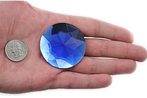 Allstarco 50mm (2") runda dekorstenar självhäftande, blå safir, 2 st