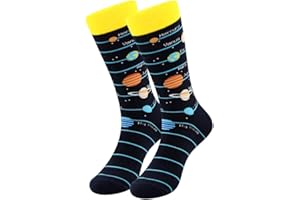 BONANGEL Men's Dress Cool Colorful Fancy Novelty Funny Casual Combed Cotton Crew Socks Pack Patterned Office Socks,Mid Calf Cool Crazy Socks Unique & Striking Design
