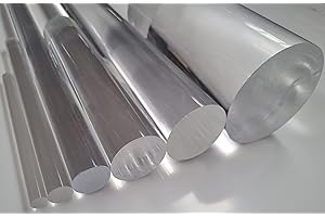 DEVELORY Acrylglas Rundstab glasklar XT - DURCHMESSER: 3mm bis 150mm - LÄNGE: bis 2000mm - AUSWAHL: Ø 5mm x 1000mm - Transparent PMMA-Stange UV-beständig massiv farblos extrudiert - einfach polieren