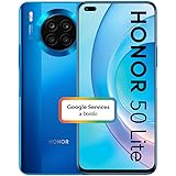 HONOR 50 Lite Smartphone con Google Service, fotocamera da 64 MP, batteria da 4300 mAh, Supercharge da 66 W, display Full Vie