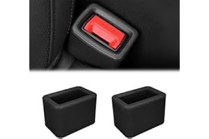DIFLAX 2 Pezzi Auto Supporto per Cintura Di Sicurezza in Silicone, Supporto per La Cintura Di Sicurezza Dell'auto, Supporto per Fibbia Della Cintura Di Sicurezza, per Maggior Parte Delle Auto (Nero)