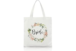 AffeGifts Sac de la Mariée Canvas, Bride to be Tote Bag Bride Hen Do Bag Engagement Hen Cadeaux de Fête pour le Bride