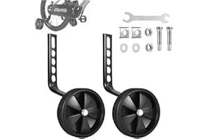 AILELAN Ruedines Bicicleta Infantil Universal, 1 Par de Ruedines Bici Rueda Entrenamiento para Bicicletas de Una Sola Velocidad de 12, 14, 16, 18 y 20 Pulgadas, Ajustables Ruedas Bicicleta Bici Ruedines