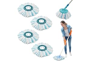 NEIVEINO 4 Piezas para Leifheit Clean Twist Disc Mop Ergo Kit, Sistema de 2 Fibras para Leifheit Recambio para Mopa, per Partículas de Suciedad, Todo Tipo de Suelos