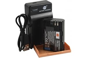 DSTE LP-E6 Li-Ion Akku und USB-Ladegerät, kompatibel mit Canon EOS 5D Mark II III 5DS 5DS R 6D 7D 60D 60Da 70D 7D Mark II III
