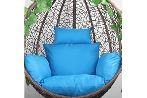 MONDEX Hanging Egg Chair Cushions Cover Hanging Basket Chair Seat Cushion Replacement Cover, Outdoor Swing Waterproof Cushions Cover,Wrinkle, Fade, Stain Resistant,Blue