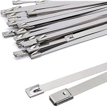 180 Colliers De Serrage Inox 304 - 5 Tailles 100-300mm - Résistants UV Et Corrosion - Pour Extérieur