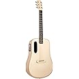 LAVA ME 4 Carbon Fiber Electric-Acoustic Guitar with FreeBoost 3.0 System, Smart Guitar with Guitar Bag, Data Cable, Truss Rod Wrench, Support 2.4Ghz WIFI/5G Bluetooth (36 inch, Soft Gold)