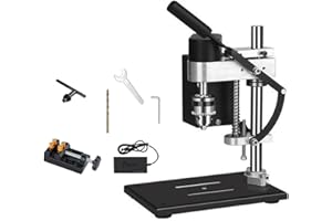TOOSOAR 200W Mini Trapano a Colonna,Trapano a Colonna a Velocità Regolabile a 5marce per Foratura Diretta di Metallo, Legno