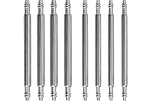 WOCCI Barre a Molla per Cinturini Orologi, Acciaio Inossidabile, Diametri 1,5mm e 1,8mm (4 Pezzi Ciascuno)