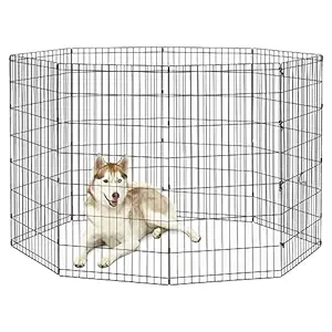 New World Pet Products B558-48 Foldable Exercise Pet Playpen, Black, X-Large/24 x 48