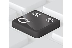 ‎KEYSTICKERS Keystickers® | Russische Aufkleber für PC/Laptop & Notebook Tastaturen 14x14mm, transparent mit mattem Schutzlack, Farbe Weiß | русские наклейки на клавиатуру | Russian Keyboard Stickers