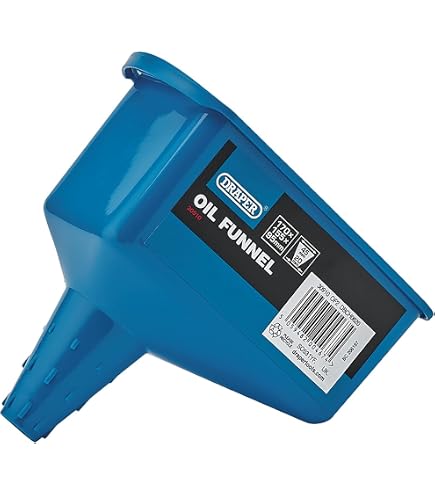 2-Pack Long Neck Oil Funnel - Universal Plastic Funnel For Oil, Gas & Lubricants, Mess-Free Car Fluid Filling (Blue)