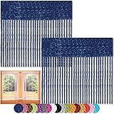 Die Fadenvorhänge sind in der Länge individuell kürzbar