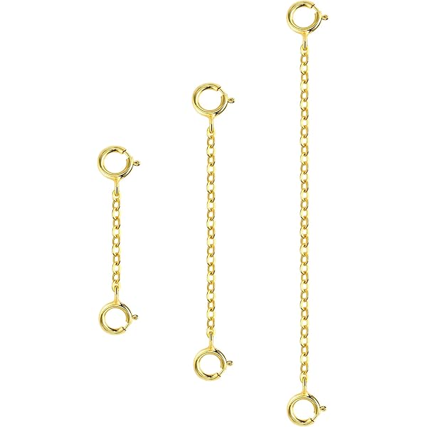 200 Pièces Chaînes D'extension Pour Bijoux (or Et Argent) | Longueur 70 Mm, Alliage De Zinc, Pour Colliers, Bracelets, Cheville - 8