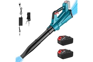 IERAKOR Soplador de Hojas Inalámbrico 21 V, Soplador de Batería Viene con Dos Baterías de 3,0 Ah y Bandolera, Velocidad Máxima 225 km/h, Carga Rápida, Soplador Eléctrico para el Cuidado del Césped