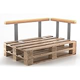 Vicco Set Holzlehne Lehne für Palettenkissen 110cm & 70cm Rückenlehne Palettenlehne Seitenlehne Palettensofalehne Palettenpol