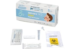 MEDICINADELLAVORO.COM SEJOY - Tamponi Rapidi Covid 19 Nasale, Kit Rapido Tampone per l'Antigene SARS-COV-2 - Singolarmente Imbustati - Test Covid (5 TEST)…