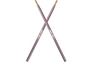 DIDA Drum sticks for Drums, Wooden Drumsticks, Consistent Weight and Pitch, Durable and Drum Stick for Jazz Drum Electronic Drums set, Drum Prastic Pad, Drumsticks for Professionals Beginners (Red, 5A)