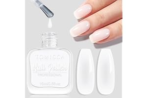 TOMICCA Vernis à Ongles Blanc Laiteux, 15ml Brillant Séchage Rapide & Longue Durée, à Base d'eau Vernis à Ongles pour DIY Nail Art Manucure