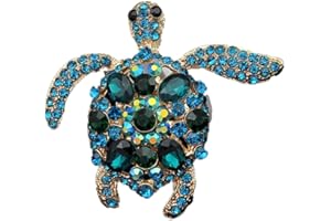 YAZILIND Fashion Cute Little Turtle Inlaid Rhinestones Brooch Collar Needle Women Girls Accessories