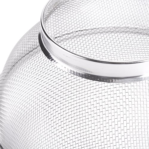 Edelstahl Küchensieb Abtropfsieb Ablaufsieb Salatsieb Sieb Seiher – 20 cm - 4
