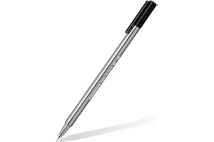 STAEDTLER 334-9 Triplus Fineliner Superfine Pen, 0.3mm Line Width - Black (Box of 10)