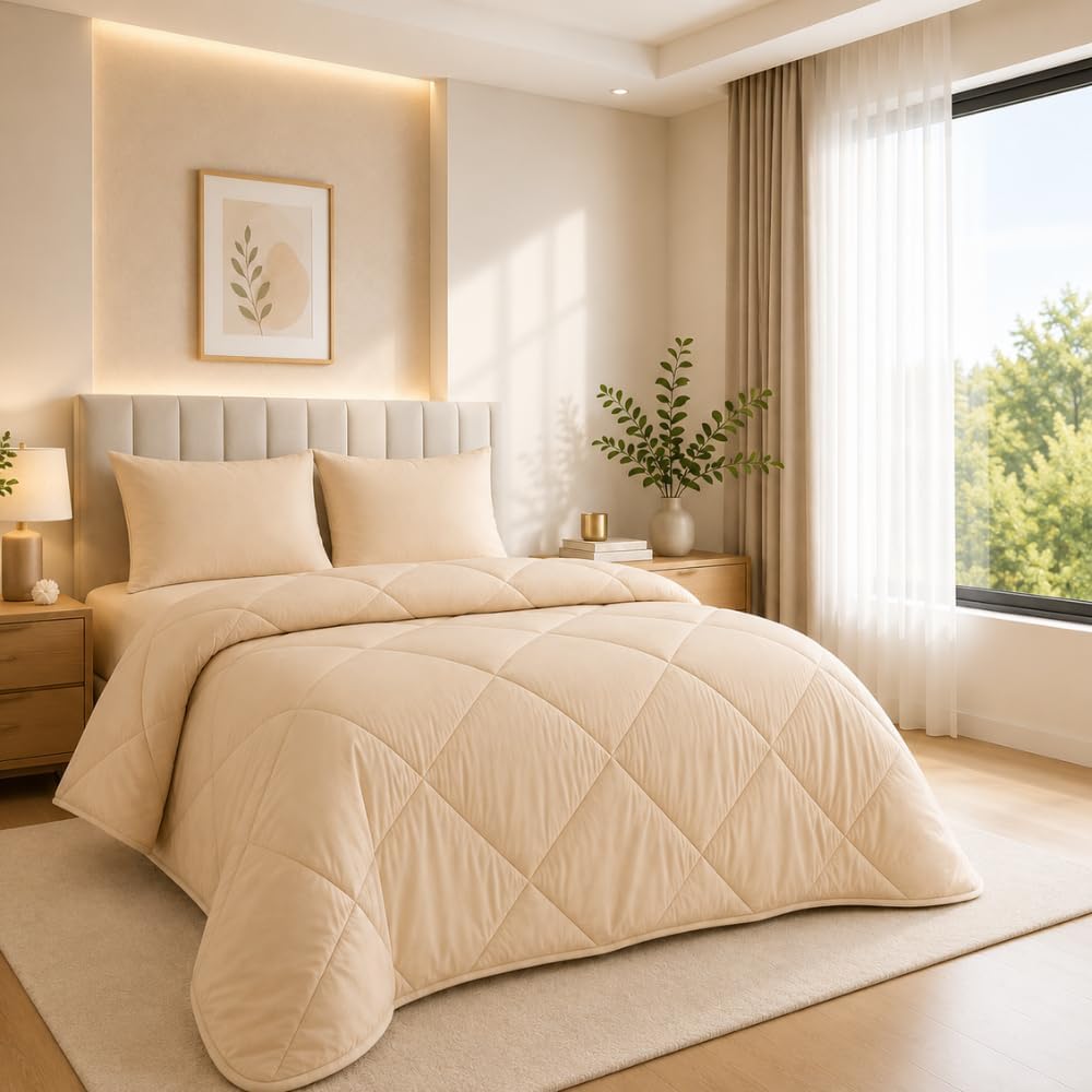 Formeya Bej Soft Silikon Yorgan Çift Kişilik 195 * 215