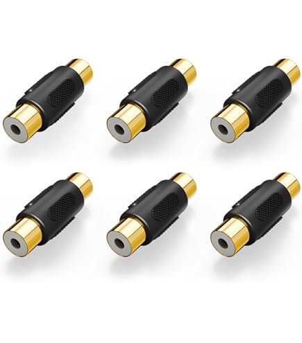 RECOIL Adattatore Da Cavo Altoparlante A RCA Con Accoppiatore Femmina-Femmina | Coppia Di Cavi 1 Piede Con Rame OFC E Tecnologia Twisted Pair