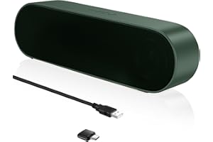 ZETIY PC Lautsprecher, USB Computer Lautsprecher mit USB-Einspeisung, PC Soundbar mit USB C Anschluss, USB Lautsprecher PC für Desktop, Laptop, Notebook, Plug and Play （Grün）
