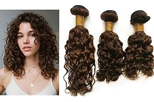 MILA HAIR Mila Capelli Umani 100% Naturali Marrone Cioccolato 4# Brasiliani Vergini Ricci Tessitura Extensions 3 Pezzi Curly Human Hair Weave (10"12"14")