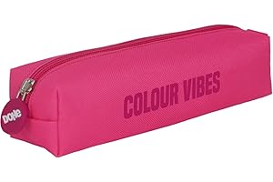 DOHE - Simple Pencil Case for School - 1 Compartment Rectangular Multipurpose Pencil Case 21 x 6 x 6 cm Zipper Made of Durable Polyester - Colour Vibes