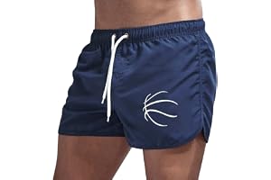 Generiska badbyxor herr snabbtorkande badshorts kort med innernät dragkedja sportiga strandbyxor simbyxor boardshorts semester vinröd A49