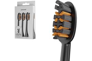 ‎ZAHNHELD Zahnheld® Bürstenkopf Pro X-Clean | Mittelharte Wechselköpfe Für Gero Schallzahnbürste | Effektive Reinigung (Schwarz, 3 Stück)