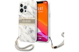 CG MOBILE GUESS GUHCP13LKMABGR - Funda para iPhone 13 Pro / 13 de 6.1 Pulgadas, colección de Correas de mármol Gris