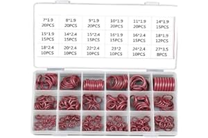 BOOMBOOST Surtido de Juntas tóricas HNBR Caucho Rojo R134a R12 Kit de Juntas tóricas acondicionador de Aire del automóvil Sistema de Aire Acondicionado del Aire Acondicionado
