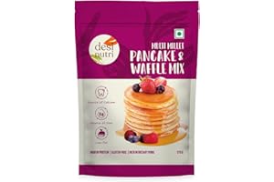 Desi Nutri Multi Millet Pancake & Waffle Mix | Ready to Eat Multi Millet Pancake & Waffle Mix | Pancake & Waffle Mix - 170 gms | Rich in Iron and Calcium