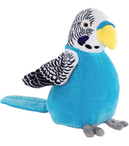 Kuscheltier Wellensittich Blau – 12 Cm Sitzend, Naturgetreu & Kuschelweich