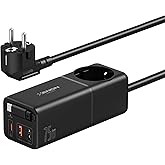 Xenon Smart Masa&uuml;st&uuml; Priz Hızlı Şarj İstasyonu | 75W GaN 4000W AC Dahili USB-C Kablo 3 x USB PD PPS X6412