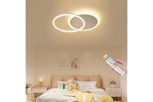 LXJCSM 36W LED Deckenleuchte Dimmbar Deckenlampe Schlafzimmer, 55cm Modern Deckenleuchte Ring Lampe Wohnzimmer, Schlafzimmerlampe LED Deckenlampe für Schlafzimmer Wohnzimmer Büro Arbeitszimmer Kinderzimmer