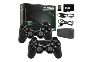 TOKNAMI Retro Game Console with 64G Card,20,000+ Games,4K Game Stick Plug and Play, with Dual 2.4G Wireless Controller,Gift for Kids Adults