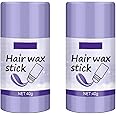 Hair Wax Stick, MKNZOME 2Pcs Hair Wax for Men Women Wax Stick for Hair Wigs Edge Control Stick Hair Stick Non-greasy Styling Wax for Fly Away & Edge Frizz Hair