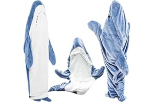 Tyuodna Hai Decke Erwachsene,Shark Blanket Kinder,Hai Decke zum Anziehen,Hai Decke Kostüm,Shark Blanket Onesie,Haifisch Decke für Cosplay-Shows,Cartoon-Pyjamapartys,Verkleidungen