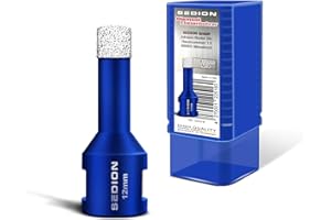 SEDION ® Fliesenbohrer 12mm x M14 - Bohrkrone zum Bohren von harte Fliesen - Diamantbohrer 12 mm - Sedion Premium Qualität hochwertige Diamanten - kompatibel mit Bosch Makita uvm. Winkelschleifer Flex