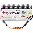 Oytra Brush Pen Set of 48 for Sketching Colouring Painting Calligraphy Drawing Mandala Journaling Doodle Art and Craft Supplies for Artists Professionals Adults