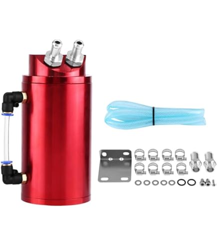 Öl Catch Tank Kann Ölauffangbehälter Lagertank 300ml universal Auto Motor Ölbehälter Autoöltank Motorluft Ölabscheiderbehälter mit Luftfilter Filter Schlauch und sonstiges Zubehör schwarz für Autos Öl Catch Tank Kann Ölauffangbehälter Lagertank 300ml universal Auto Motor Ölbehälter Autoöltank Motorluft Ölabscheiderbehälter mit Luftfilter Filter Schlauch und sonstiges Zubehör schwarz für Autos