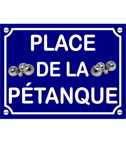 Plaque métal vintage personnalisée le roi de la pétanque, décoration
