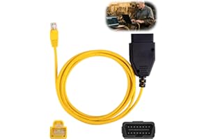 XUENIU OBD to Ethernet Cable for BMW 1.8M ENET OBD2 Interface RJ45 Cable for Coding F-Series Single Module Programming Modules Hiding Diagnosis ENET Data Line E-sys Icom Wire for Obdii Connector Tools