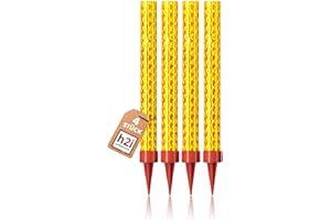 h2i Eissterne | 4 Stück | 60 Sek. Brenndauer | Eisfontäne Sprühkerze Wunderkerze - Highlight für Events Party Hochzeit Geburtstag | Tischfeuerwerk & Deko für Flaschen & Torten | Gold | Kat F1