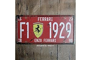 CHEFUWU Plaque en métal de 15,2 x 30,5 cm pour voiture Enzo Ferrari Dmxplus Bar Pub Cafe Home Decor Poster rétro 30 x 15 cm